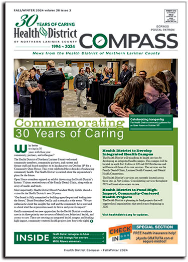 image of the front page of the Health District Compass, 2024 Fall/Winter edition