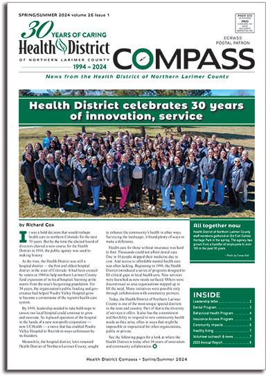 cover image of Health District Compass spring / summer 2024 edition