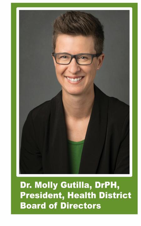 Photo of Dr. Molly Gutilla, doctor of public health and president of the Health District Board of Directors